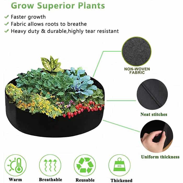 Garden GrowBag, rabatka ogrodowa wykonana z materiału zapewniającego bujny wzrost wszystkich rodzajów roślin