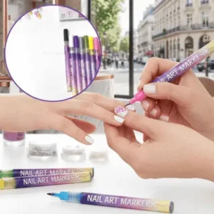 Zestaw kolorowych długopisów do zdobienia paznokci, ArtNails